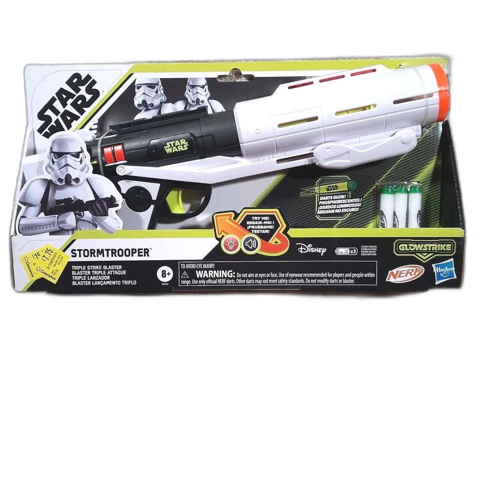 NEW NERF STAR WARS STORMTROOPER TRIPLE STRIKE BLASTER GLOWSTRIKE LIGHTS SOUNDS
